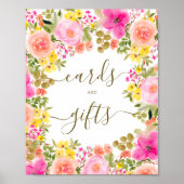 Boho wilde bloemen tuin vrijgezellenfeest teken poster (Voorkant)