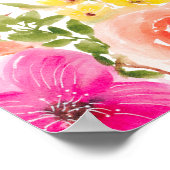 Boho wilde bloemen tuin vrijgezellenfeest welkom poster (Hoek)