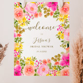 Boho wilde bloemen tuin vrijgezellenfeest welkom poster