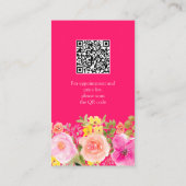 Boho wilde bloemen tuin waterverf make-up haar visitekaartje (Achterkant)