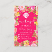 Boho wilde bloemen tuin waterverf make-up haar visitekaartje (Voorkant)