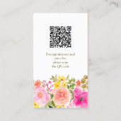 Boho wilde bloemen tuin waterverf make-up haar visitekaartje (Achterkant)