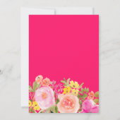 Boho wilde bloemen tuin waterverf Sweet 16 roze Kaart (Achterkant)