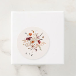 Boho Wilde Bloemen Vintage Herfst Bruiloft Bedankjes Labels