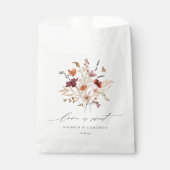 Boho Wilde Bloemen Vintage Herfst Bruiloft Bedankzakje (Voorkant)
