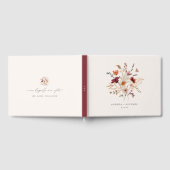 Boho Wilde Bloemen Vintage Herfst Bruiloft Gastenboek (Volledig)