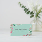 Boho Wilde Bloemen Visitekaartje (Staand voorkant)