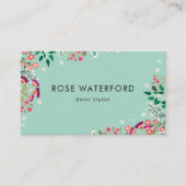 Boho Wilde Bloemen Visitekaartje (Voorkant)
