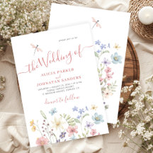 Boho wilde bloemen waterverf bloementuin bruiloft