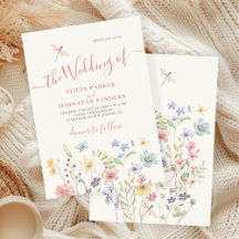 Boho wilde bloemen waterverf bloementuin bruiloft