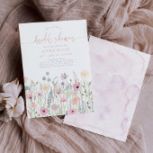 Boho Wilde Bloemen Weide Bruiloft Feest Kaart
