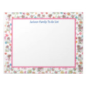 Boho Wilde bloemen zomer  fietsenplanner Notitieblok (Voorkant)