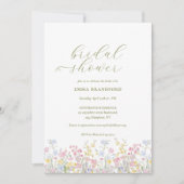 Boho Wilde Bloementuin Bruidsuitnodiging Kaart (Voorkant)