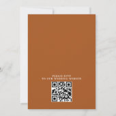 Boho Wilde Bloementuin Budget QR Code Trouwen Kaart (Achterkant)