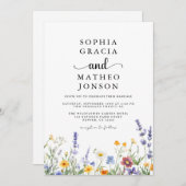 Boho wilde bloementuin Elegante wilde bloem Save The Date (Voorkant / Achterkant)