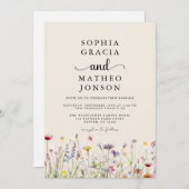 Boho Wilde Bloementuin Elegante Wilde Bloem Save The Date (Voorkant / Achterkant)