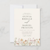 Boho Wilde Bloementuin Trouwdag Kaart (Voorkant)