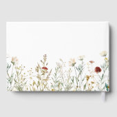 Boho Wilde Bloemenveld Trouwdag Gastenboek (Achterkant)