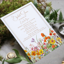 Boho wilde bloemenweergave bruidsfeest