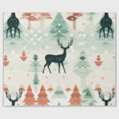 Boho wilde bosherten cadeaupapier (Vlak)