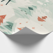Boho wilde bosherten cadeaupapier (Hoek)