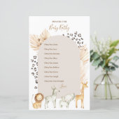 Boho Wilde Dieren bidden voor Baby (Staand voorkant)