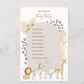 Boho Wilde Dieren bidden voor Baby (Voorkant / Achterkant)