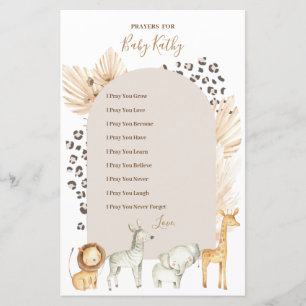 Boho Wilde Dieren bidden voor Baby