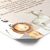 Boho Wilde Dieren Pampas Grass Late Night Diapers Poster (Hoek)