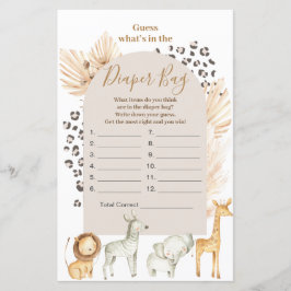 Boho Wilde Dieren raden wat er in de luierzak zit