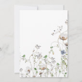 Boho Wildebloem Bruiloftsinvitaties Kaart (Achterkant)