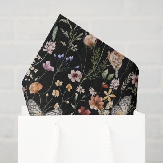 Boho-wildebloem tissuepapier huwelijkscadeauverpak (Cadeauzakje)