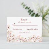 Boho-wildebloemen antwoordkaart RSVP kaartje (Staand voorkant)