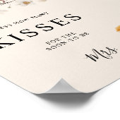 Boho Wildfloral Kisses Wedding Sign Poster (Hoek)