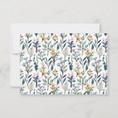 Boho Wildflower Aangepaste Bericht Vrijgezellenfee Bedankkaart (Achterkant)