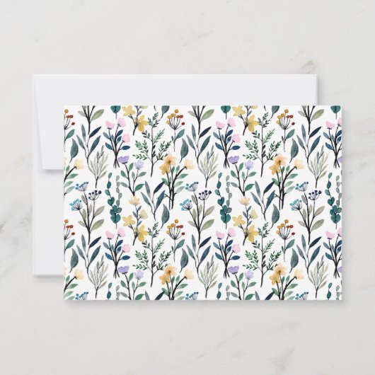 Boho Wildflower Aangepaste Bericht Vrijgezellenfee Bedankkaart (Achterkant)