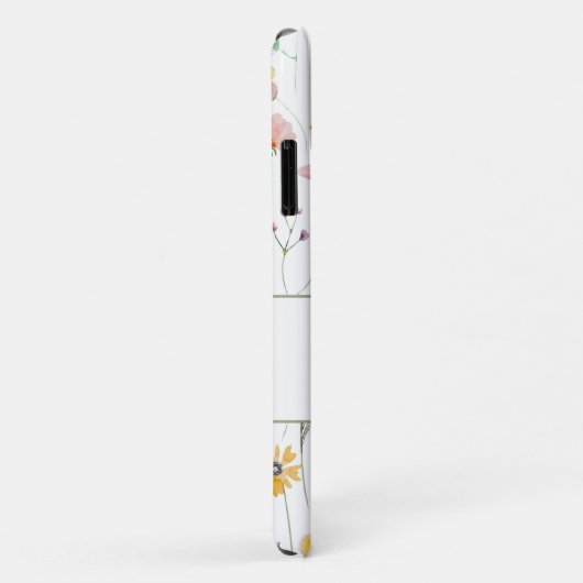 Boho Wildflower Aangepaste Naam Monogram Case-Mate iPhone Case (Achterkant/rechts)