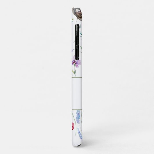 Boho Wildflower Aangepaste Naam Monogram Case-Mate iPhone Case (Achterkant/links)