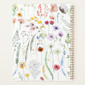 Boho Wildflower Aangepaste Naam Monogram Planner (Achterkant)