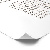 Boho Wildflower Achtertuin Bruiloft Zitkaarten Poster (Hoek)