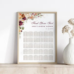 Boho Wildflower Achtertuin Bruiloft Zitkaarten Poster<br><div class="desc">Elegant Wedding Seat Chart Met Prachtige Boho Wildbloemen Perfect voor bruiloft,  vrijgezellenfeest,  baby shower,  kippen nacht,  doop etc</div>