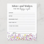 Boho Wildflower Advies en Wensen Douche Kaart (Voorkant)