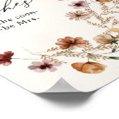 Boho Wildflower Advies en Wensen Vrijgezellenfeest Poster (Hoek)