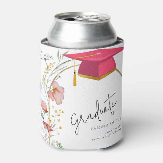 Boho WIldflower afstudeerfeest Blikjeskoeler (Blikje Voorkant)