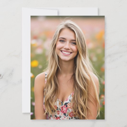 Boho Wildflower Afstudeerfeest Boho Bloom Kaart (Achterkant)