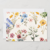 Boho WIldflower afstuderen foto dank u Kaart (Achterkant)