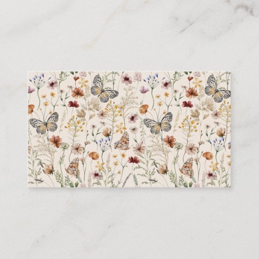 Boho Wildflower Afstuderen Informatiekaartje (Achterkant)