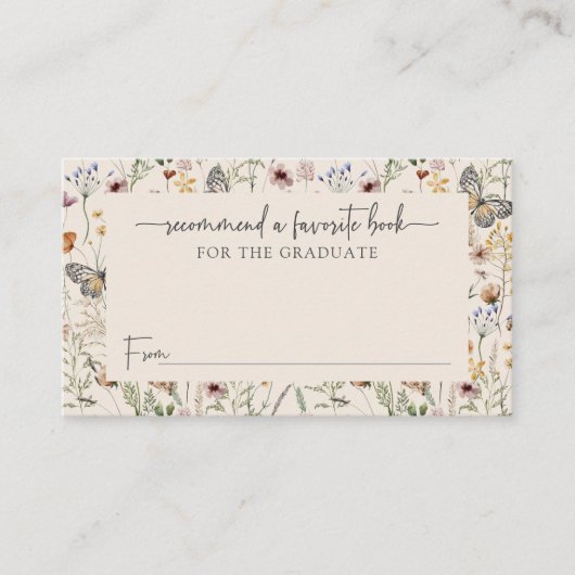 Boho Wildflower Afstuderen Informatiekaartje (Voorkant)