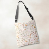 Boho Wildflower All-Over-Print Beige schouderblad  Crossbody Tas