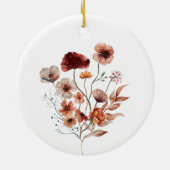 Boho Wildflower als de heer en mevrouw Ceramic Orn Keramisch Ornament (Achterkant)